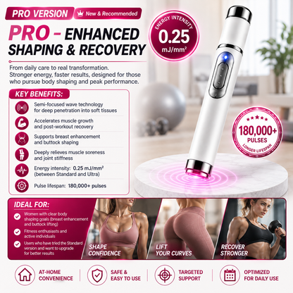 Mresio® ULTRASONIC SHOCK WAVE BODY REMODELING SYSTEM——Enhances bust and lifts buttocks. Fuel Muscle Growth.Boost Circulation. Relieve Pain.