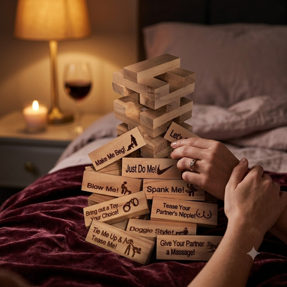 👩‍❤️‍💋‍👨couple date block tower jenga game💕