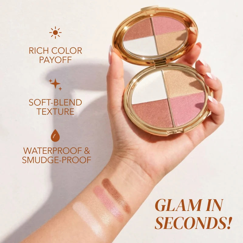Glam in Seconds palette in hand