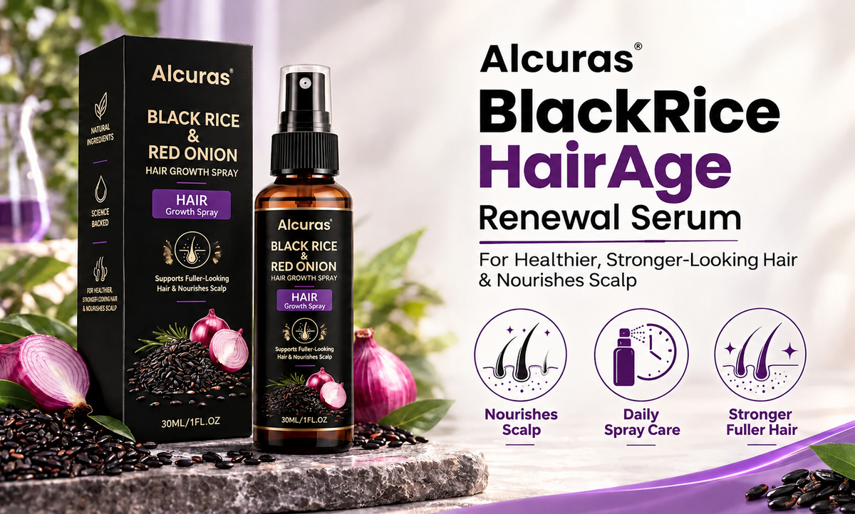 Alcuras® BlackRice HairAge Renewal Serum