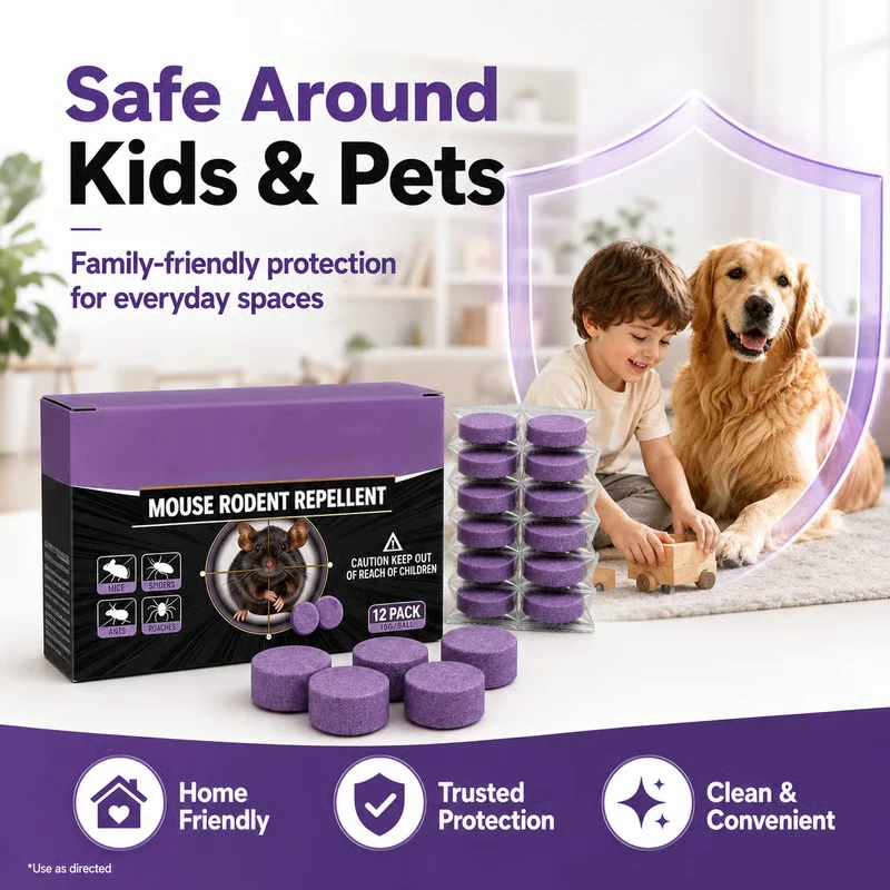12-Pack Rodent Repellent Balls for Home Kitchen Effective Pest Control Solution