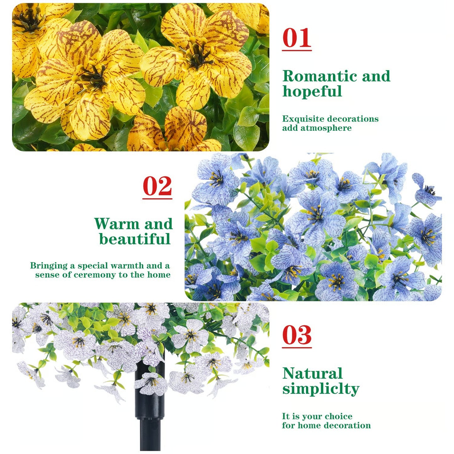 🔥Outdoor/Indoor UV Resistant & Waterproof Artificial Flower Decor